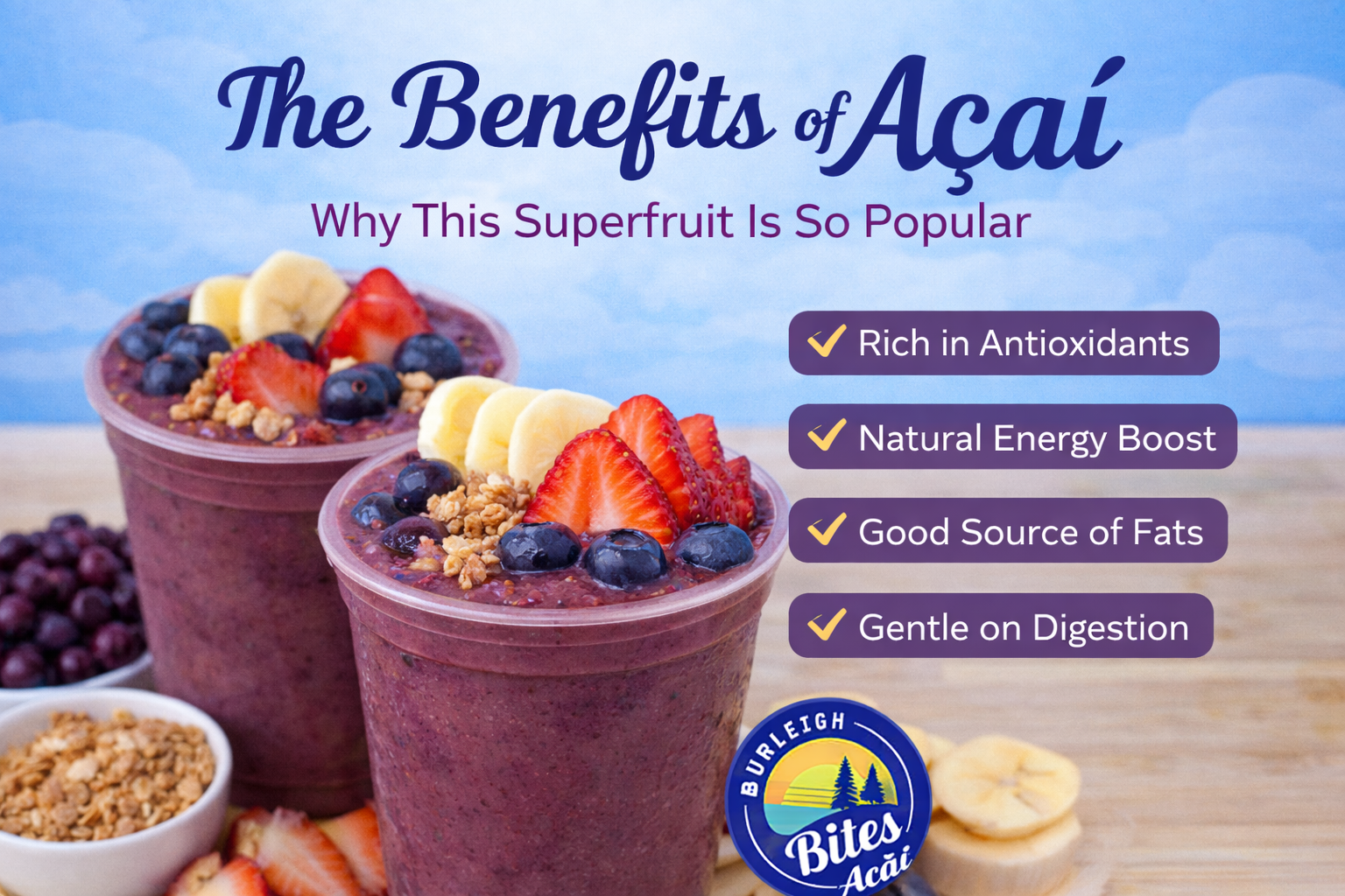 the benefits of acai- burleigh bites
